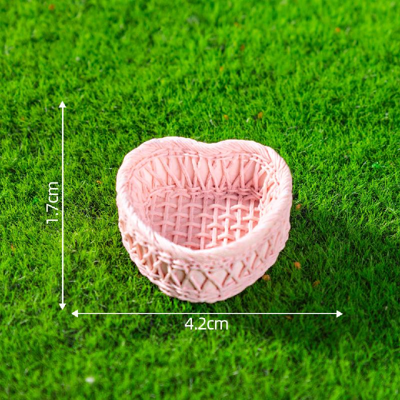 Tiểu cảnh giỏ tre giả, mô hình DIY, phụ kiện tiểu cảnh mini nhỏ xinh (ZC-684)