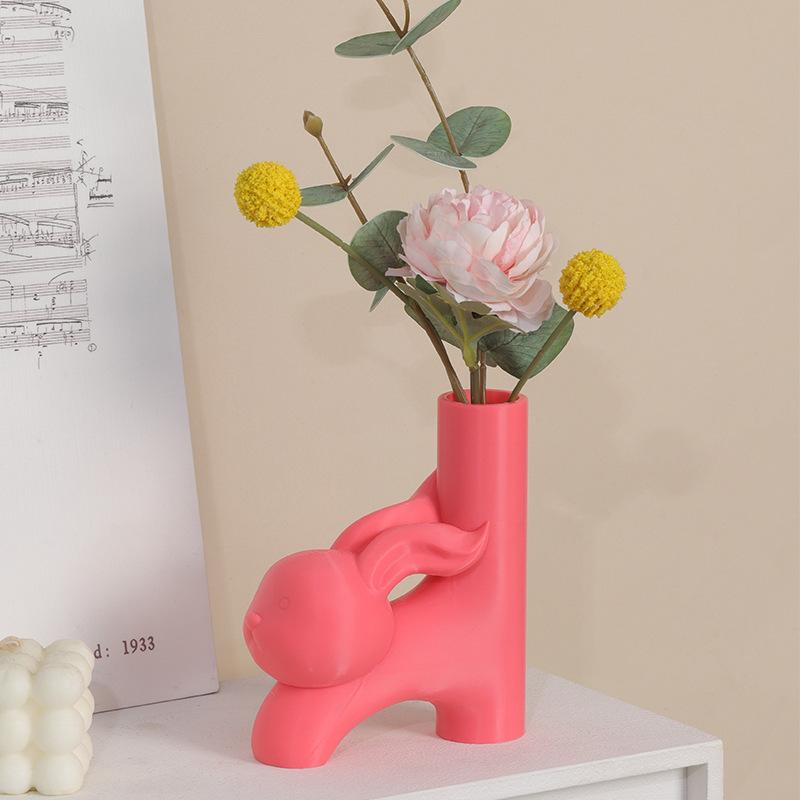 Chậu Cây Resin Bình hoa thủy canh hình động vật 3D resin, bình cây để bàn, trang trí nhà và văn phòng (RG-213)