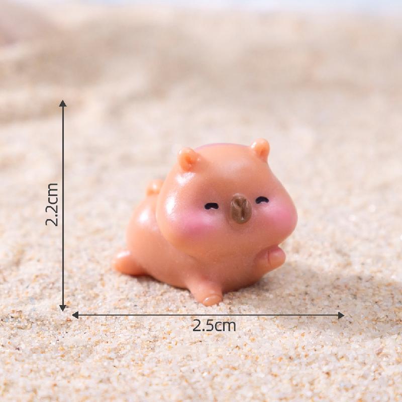 Tiểu cảnh capybara DIY, phụ kiện tiểu cảnh mini xe bàn treo đáng yêu, cute (ZC-1036)