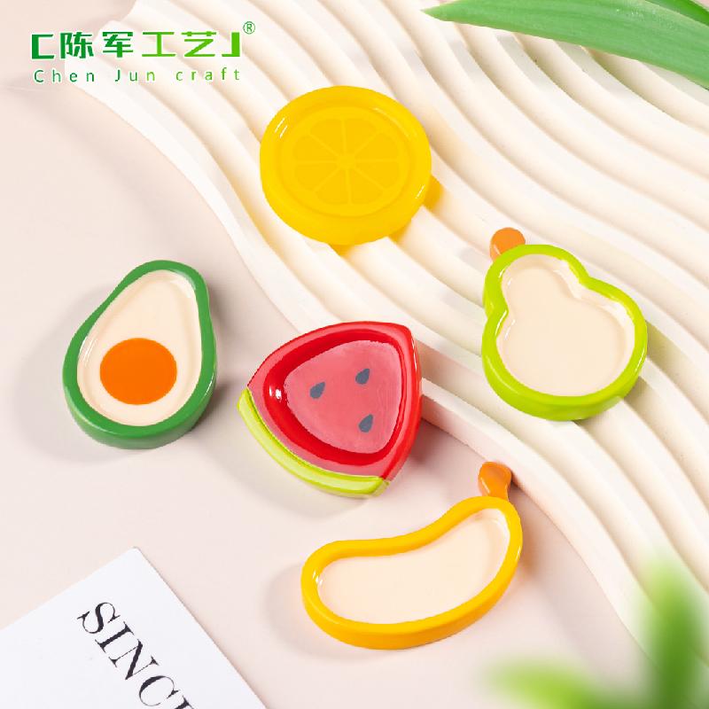 Phụ Kiện Tiểu Cảnh 微景观水果托盘西瓜草莓食玩 DIY奶油胶发夹装饰品配件迷你小摆件