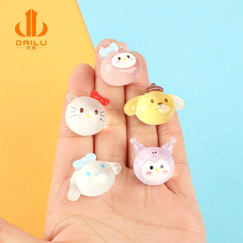 DQ-39 Phụ kiện nhựa 3D đèn sáng đêm của Sanrio DIY trang trí sữa ...