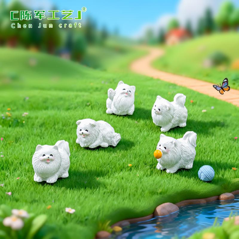 Phụ Kiện Tiểu Cảnh Chó Pomeranian Dễ Thương Mini (PK-573)