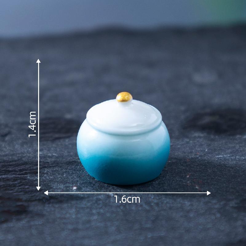 Tiểu cảnh phong cách Trung Quốc, trà cụ, ấm trà DIY, phụ kiện tiểu cảnh mini (ZC-732)