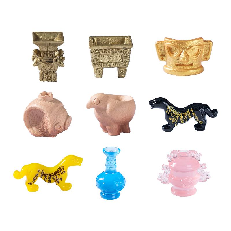 Bảo tàng cổ vật mini, bốn cừu vuông, phụ kiện DIY trang trí bàn tiểu cảnh nhỏ (ZC-42)