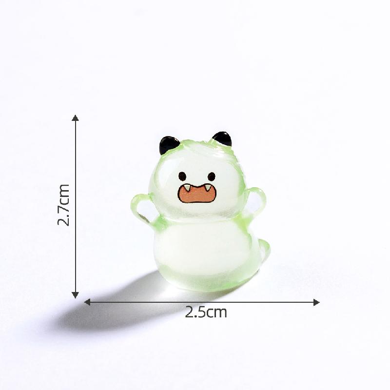 Tiểu cảnh ma Halloween nhỏ phát sáng DIY, phụ kiện tiểu cảnh mini treo bàn resin cute (ZC-1434)