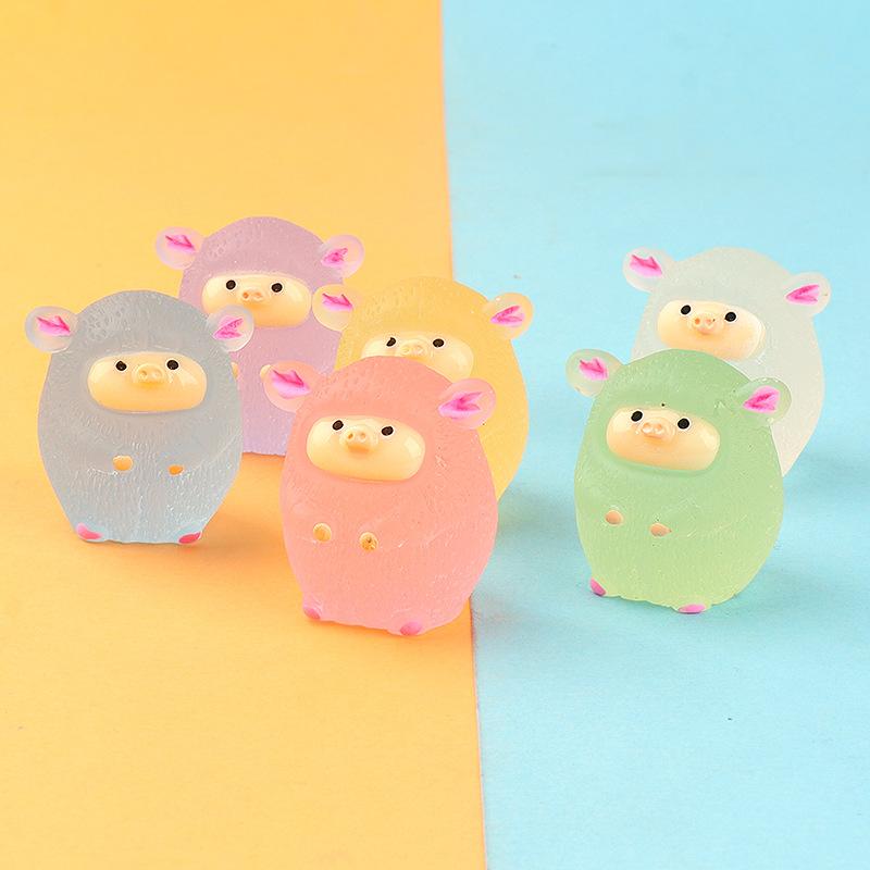 Charm heo phát sáng DIY trang trí vỏ điện thoại (FF-259)