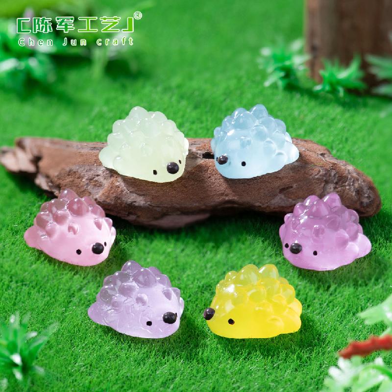 Phụ Kiện Tiểu Cảnh 微景观创意夜光可爱小刺猬园艺造景 DIY装饰品配件迷你桌面小摆件