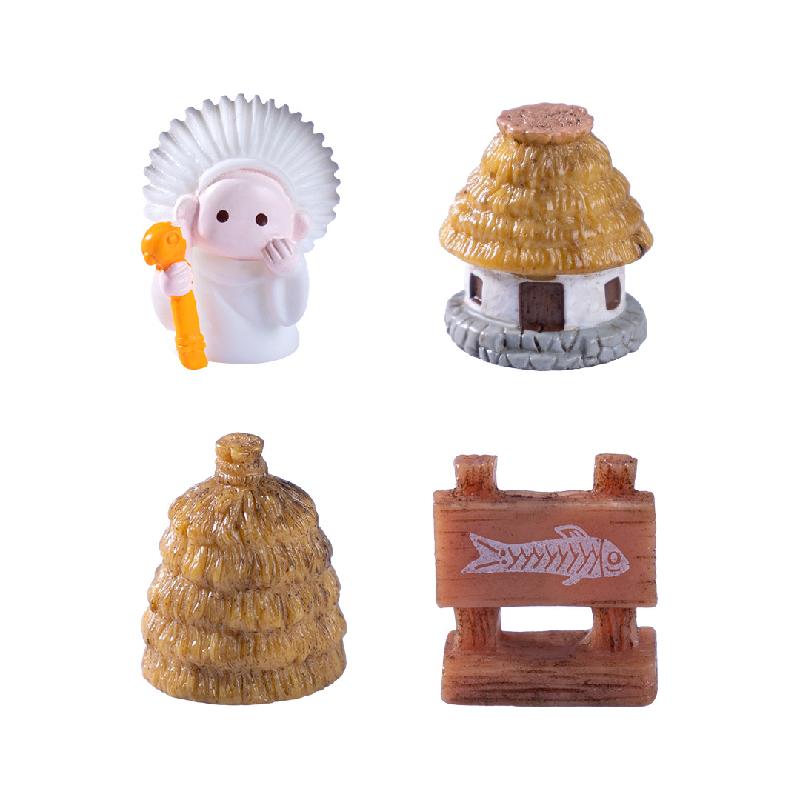 Tiểu cảnh làng nông dân, nhà rơm DIY, phụ kiện resin tiểu cảnh mini nhỏ xinh (ZC-663)
