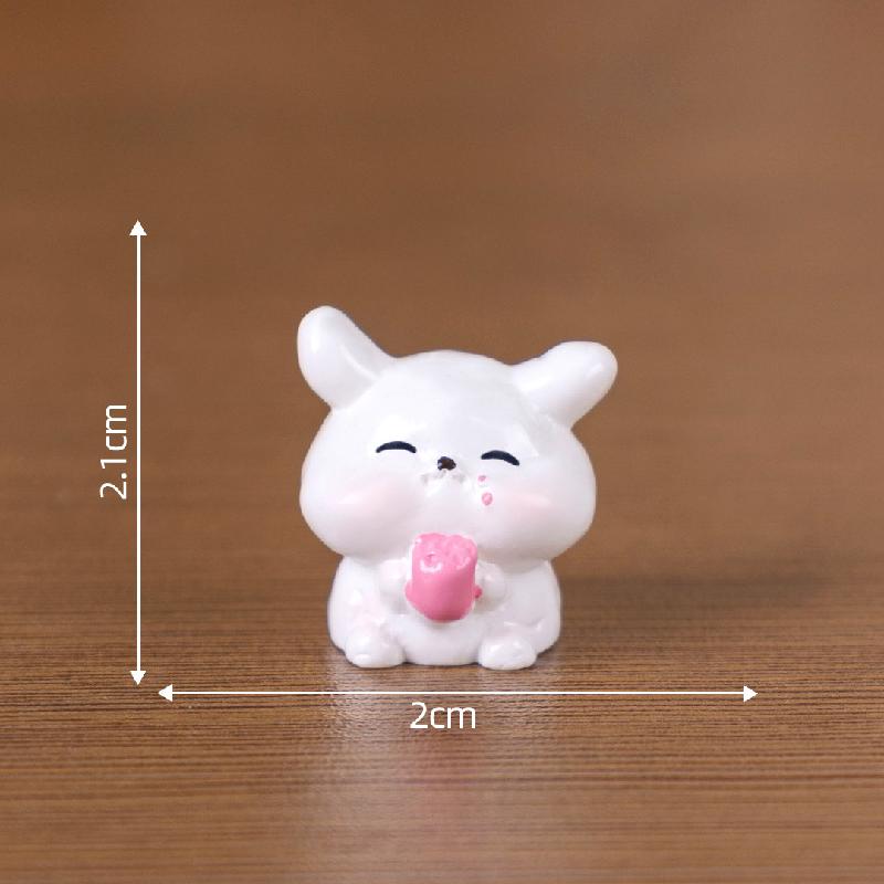 Tiểu cảnh cún trắng tròn DIY, phụ kiện tiểu cảnh mini xe bàn garden resin đáng yêu cute (ZC-1412)