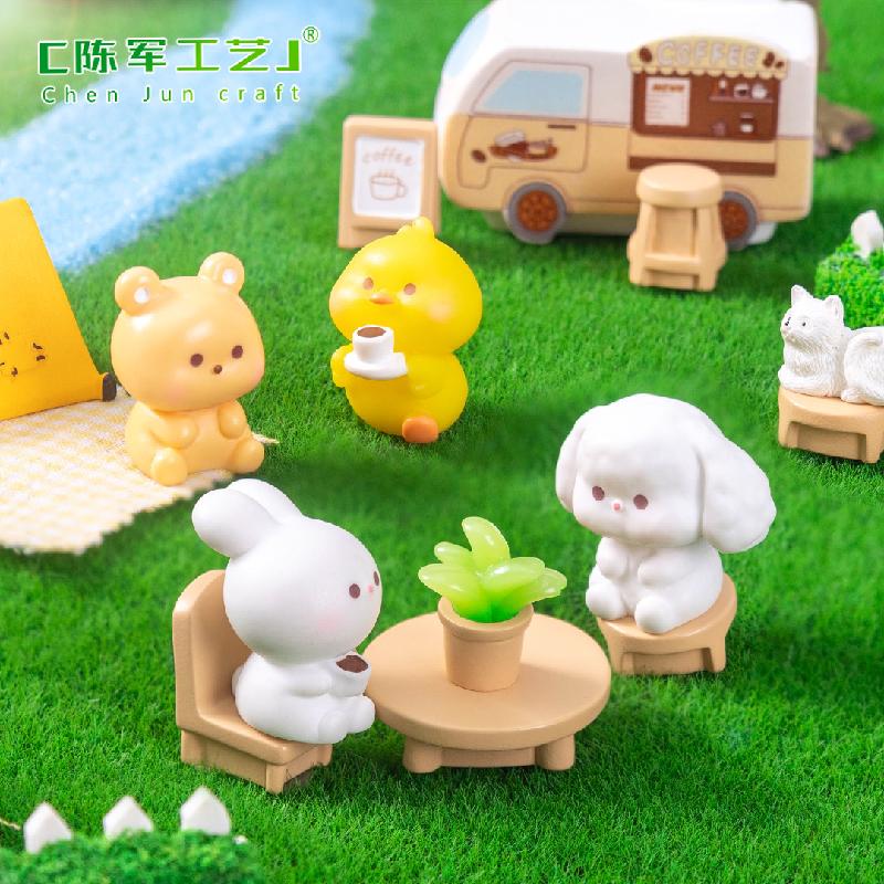 Phụ Kiện Tiểu Cảnh 苔藓微景观创意可爱小动物园艺造景DIY装饰品配件迷你桌面小摆件