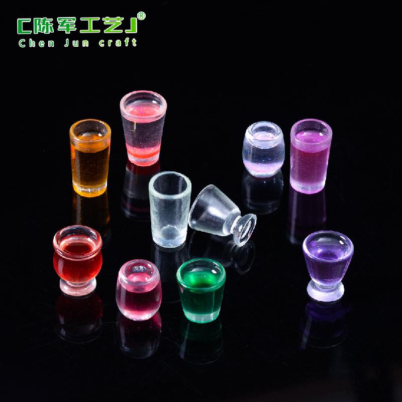 Phụ Kiện Tiểu Cảnh 微景观创意酒杯水果汁杯子仿真食玩 DIY装饰品配件微缩迷你小摆件