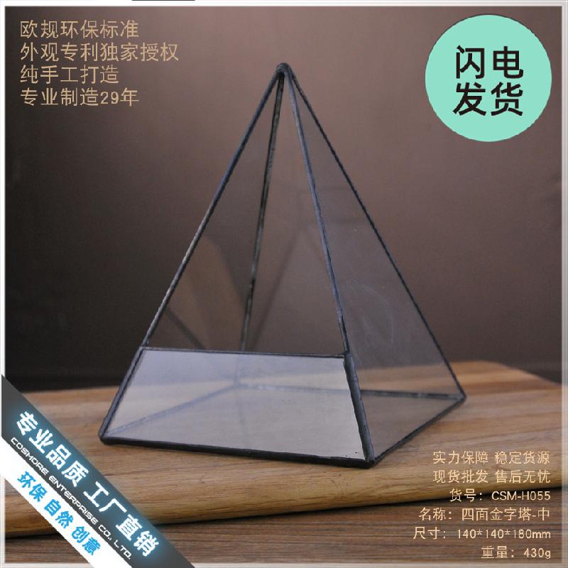 Chậu Đa Giác Nhà kính kim tự tháp rêu cảnh (DG-42)