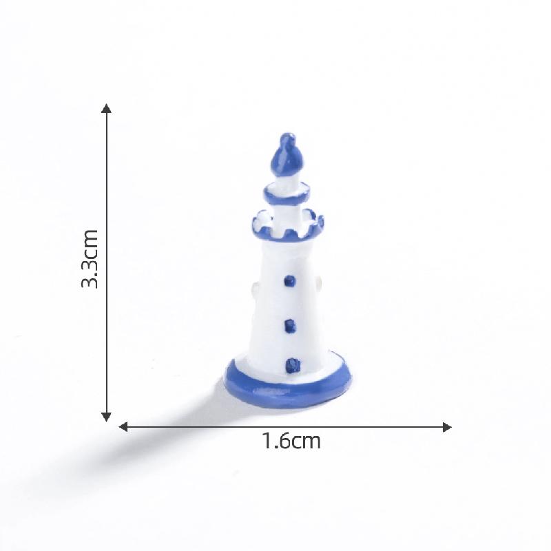 Đèn hải đăng, bãi biển Địa Trung Hải mini DIY, phụ kiện bàn tiểu cảnh sáng tạo (ZC-78)