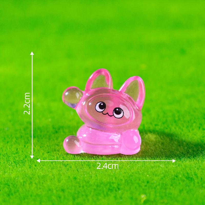 Tiểu cảnh mèo ngốc phát sáng DIY, phụ kiện tiểu cảnh mini treo bàn resin garden cute (ZC-1413)