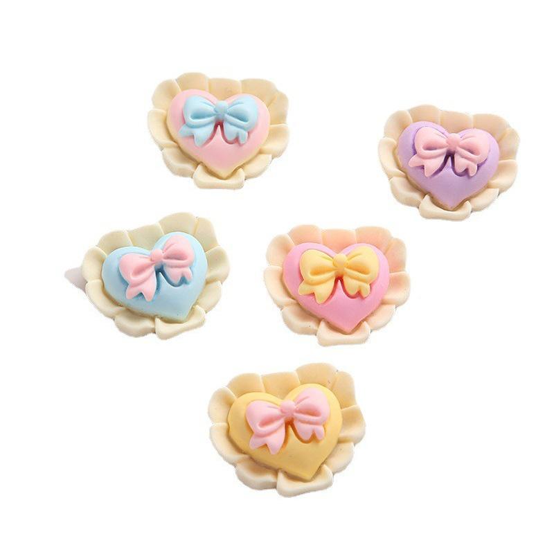 Charm nơ trái tim DIY trang trí vỏ điện thoại (FF-485)