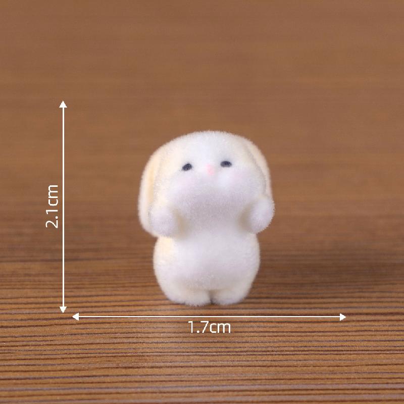Tiểu cảnh thỏ nhung DIY, phụ kiện tiểu cảnh mini treo bàn, móc khóa, bag cute (ZC-1110)
