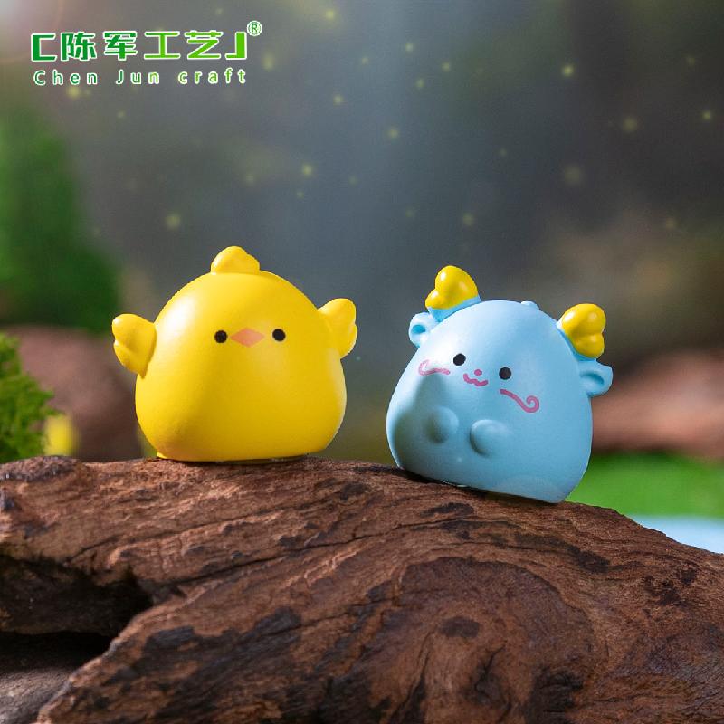 Phụ Kiện Tiểu Cảnh 微景观创意可爱十二生肖小动物萌粒公仔 DIY装饰品配件迷你小摆件