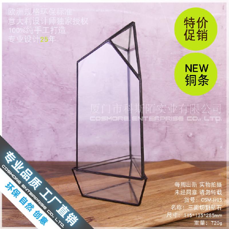 Chậu Đa Giác Bình kính tạo cảnh không đều, bình rêu DIY (DG-68)