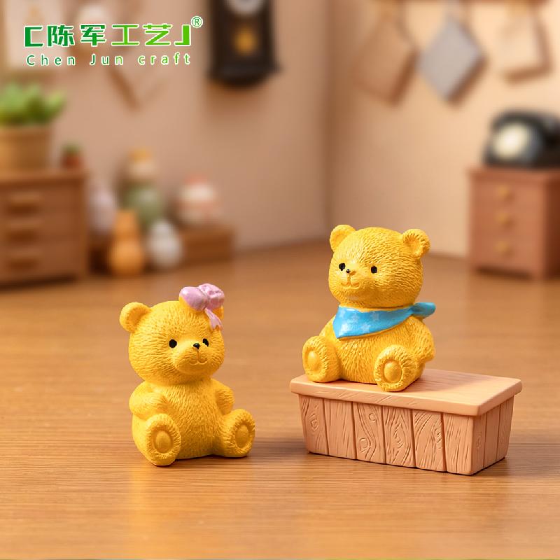 Phụ Kiện Tiểu Cảnh Gấu Teddy Đội Mũ Mini Trang Trí (PK-252)
