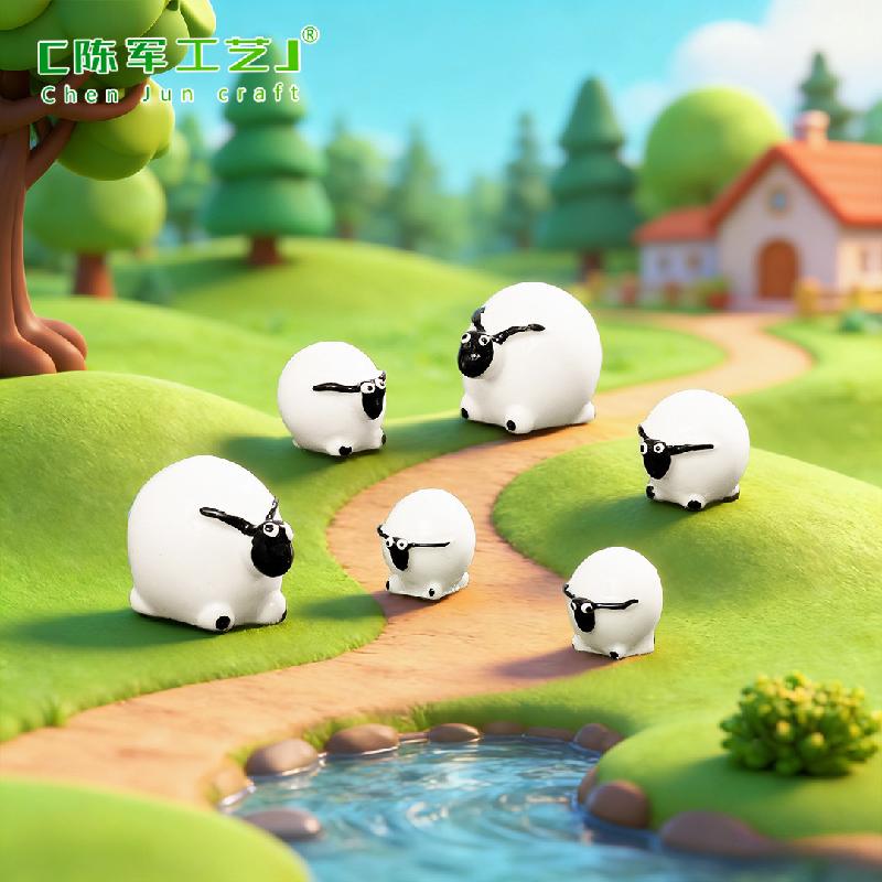 Phụ Kiện Tiểu Cảnh Tiểu cảnh cừu dễ thương, phụ kiện mini cho chậu cây (ZC-39)