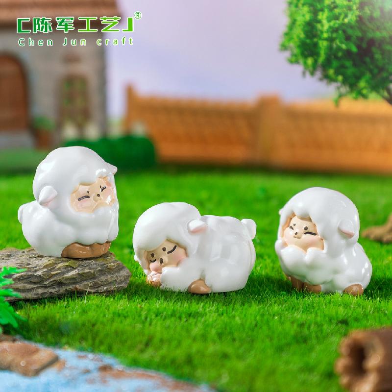 Cừu dễ thương – Mô hình cừu nhỏ trang trí bàn, xe hơi, tiểu cảnh (M-1016)