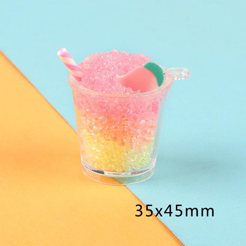 新款夜光立体沙冰杯 diy饰品配件钥匙扣挂件卡通潮玩摆件挂件批发
