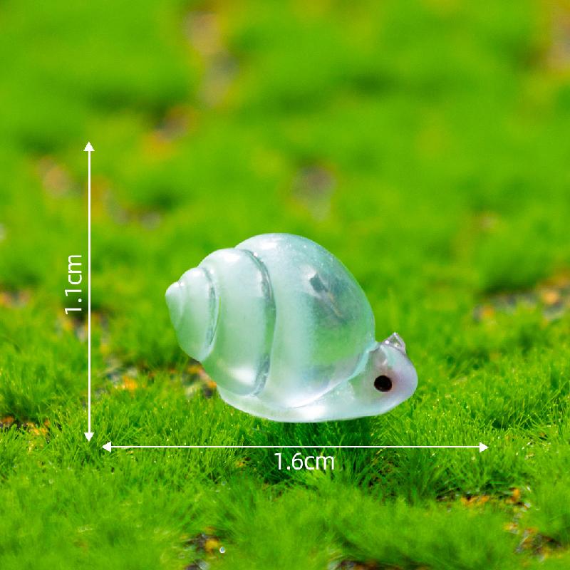Tiểu cảnh ốc sên phát sáng DIY, phụ kiện tiểu cảnh mini resin treo bàn cute đáng yêu (ZC-1346)