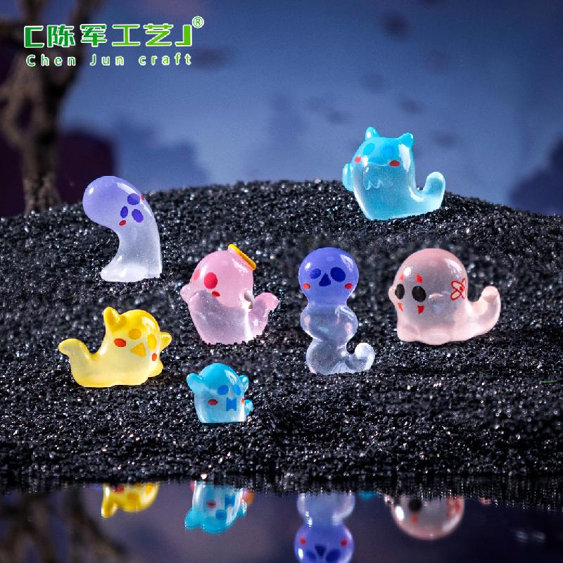 Phụ Kiện Tiểu Cảnh 微景观创意百变小幽灵天使万圣节造景 DIY装饰品挂配件迷你小摆件