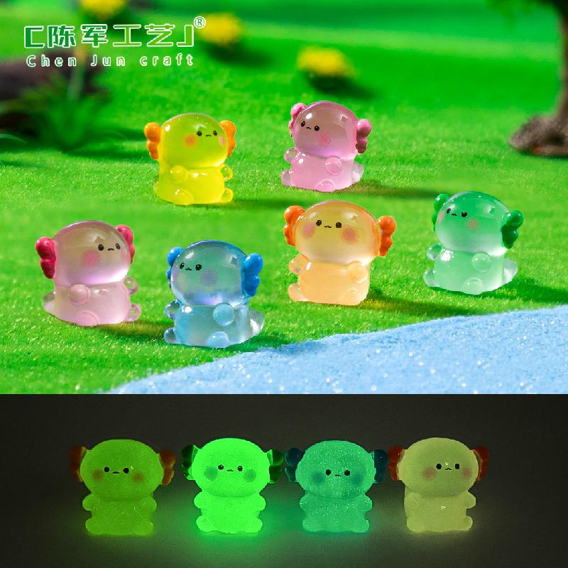 Phụ Kiện Tiểu Cảnh 跨境外贸微景观创意夜光胖胖六角龙公仔 DIY装饰品配件迷你小摆件