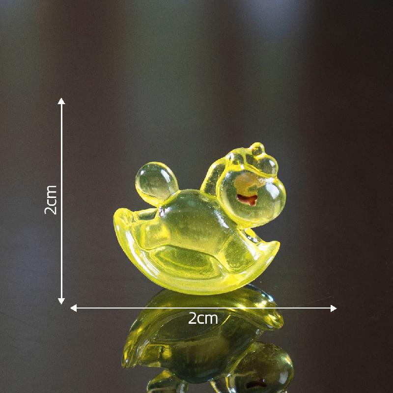 Tiểu cảnh ngựa gỗ cầu vồng phát sáng DIY, phụ kiện tiểu cảnh mini resin cute (ZC-1092)