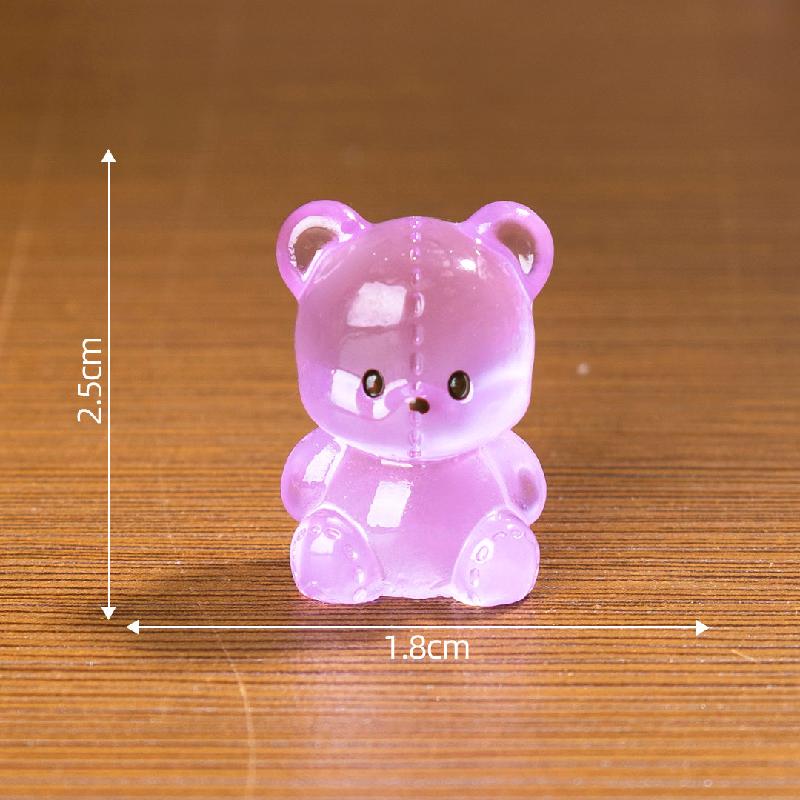 Tiểu cảnh Teddy phát sáng DIY, phụ kiện tiểu cảnh mini bàn treo đáng yêu, cute (ZC-996)