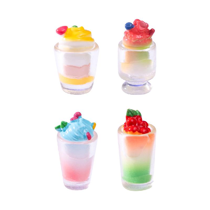Tiểu cảnh kem cầu vồng DIY, phụ kiện tiểu cảnh mini blind bag bàn đáng yêu food micro (ZC-1347)