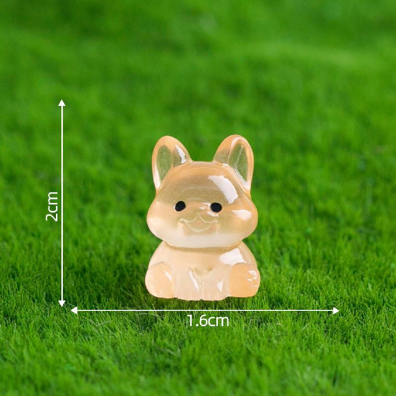 Tiểu cảnh chó Pug phát sáng DIY, phụ kiện tiểu cảnh mini bàn treo garden cute (ZC-1100)