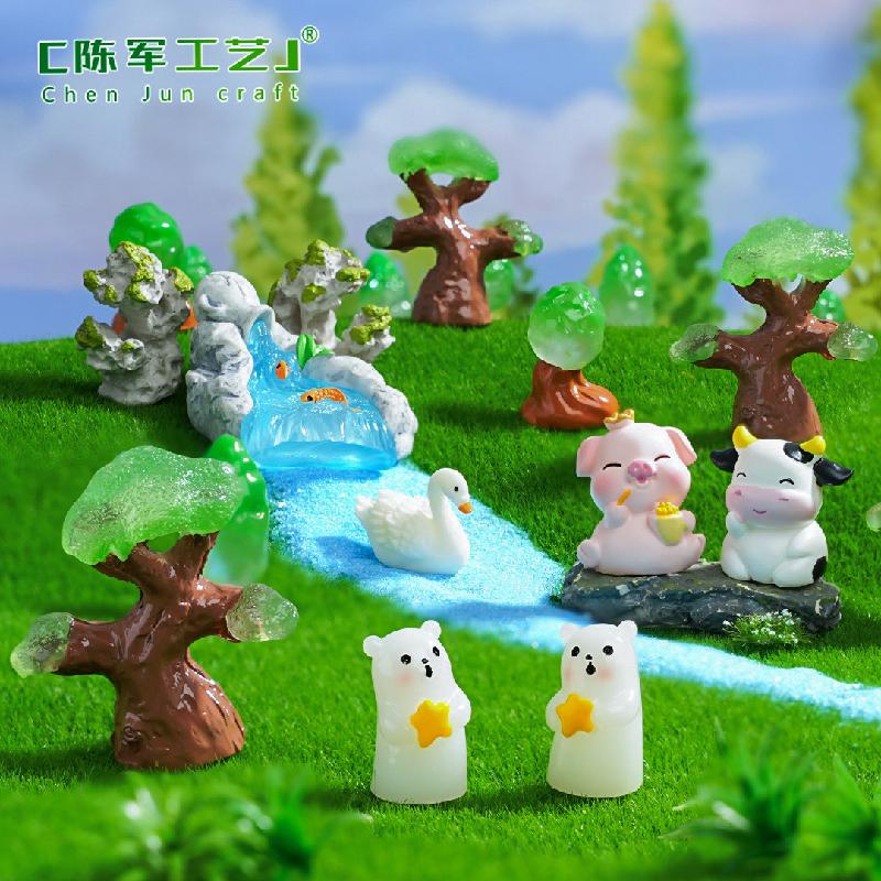 Phụ Kiện Tiểu Cảnh 微景观创意夜光梦幻森林园艺造景 DIY装饰品配件迷你生态瓶小摆件