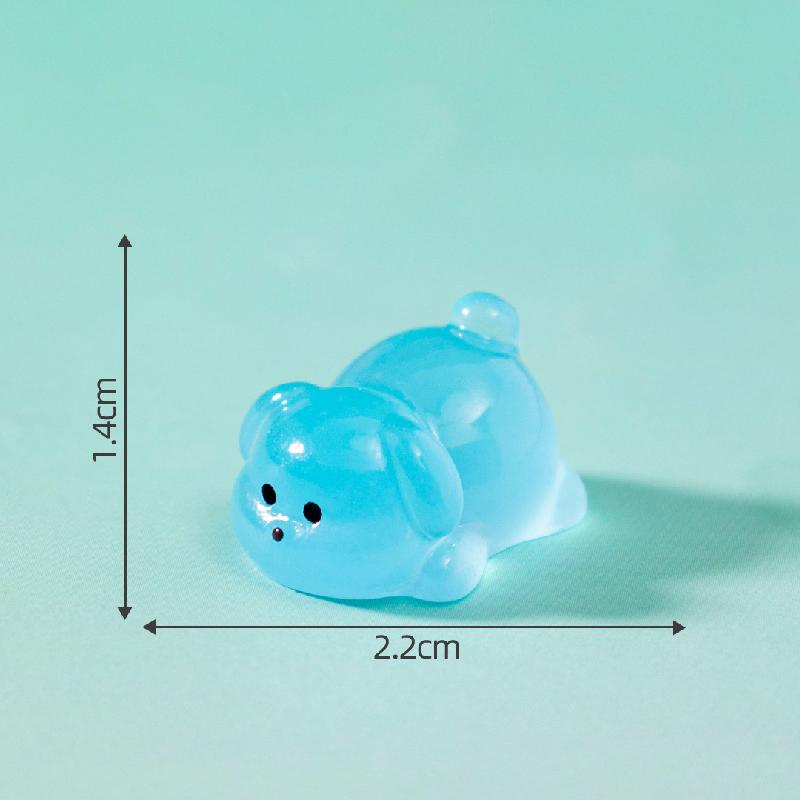 Tiểu cảnh cún mập phát sáng DIY, phụ kiện tiểu cảnh mini garden treo bàn resin cute (ZC-1403)