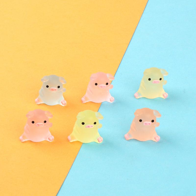 Charm heo phát sáng DIY trang trí điện thoại (FF-497)
