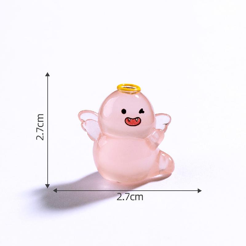 Tiểu cảnh ma Halloween nhỏ phát sáng DIY, phụ kiện tiểu cảnh mini treo bàn resin cute (ZC-1434)