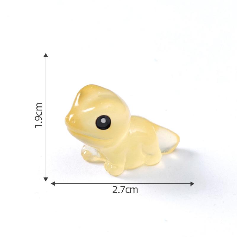 Tiểu cảnh thằn lằn mắt to nhỏ phát sáng DIY, phụ kiện tiểu cảnh mini treo bàn resin cute (ZC-1432)