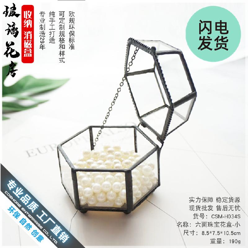 Chậu Đa Giác Nhà kính 6 mặt Terrarium rêu cảnh (DG-160)