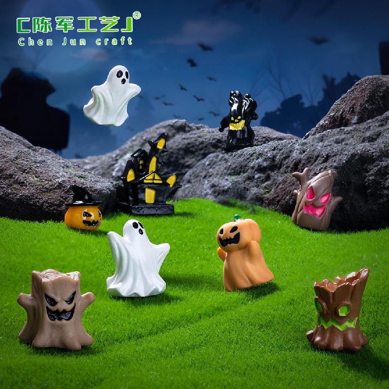 Tiểu cảnh Halloween, bí ngô ma, trang trí DIY mini (ZC-80)