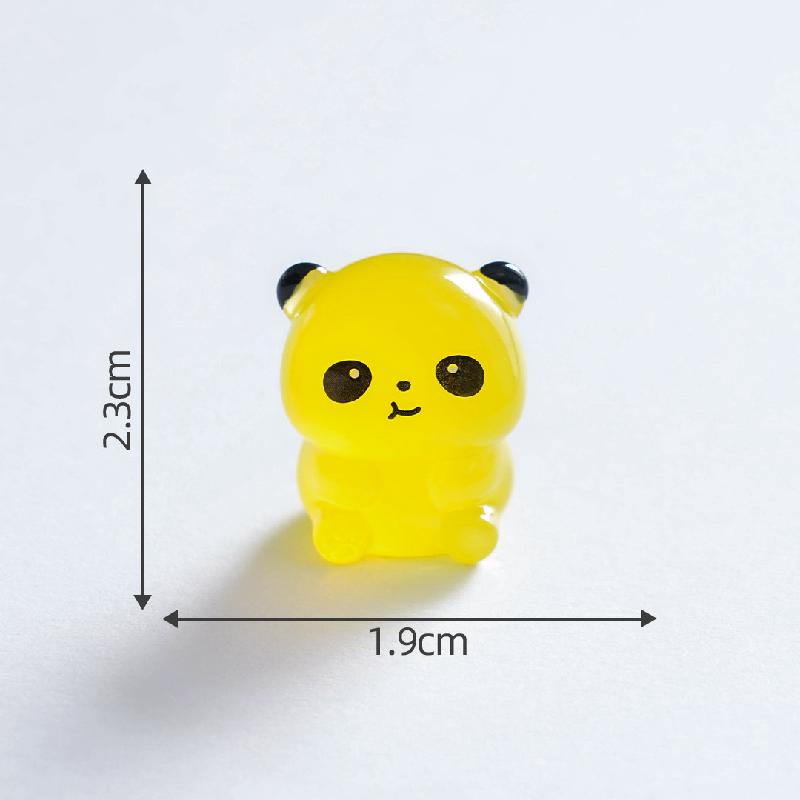 Tiểu cảnh gấu trúc phát sáng DIY, phụ kiện tiểu cảnh mini garden resin bàn cute đáng yêu (ZC-1350)