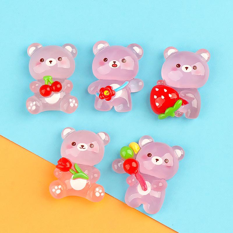 Charm gấu phát sáng DIY trang trí điện thoại (FF-466)