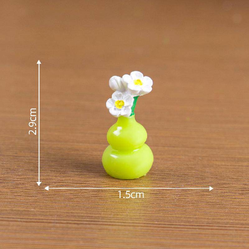 Tiểu cảnh bình hoa cắm tay, búp bê DIY, phụ kiện bàn resin tiểu cảnh mini sáng tạo (ZC-436)