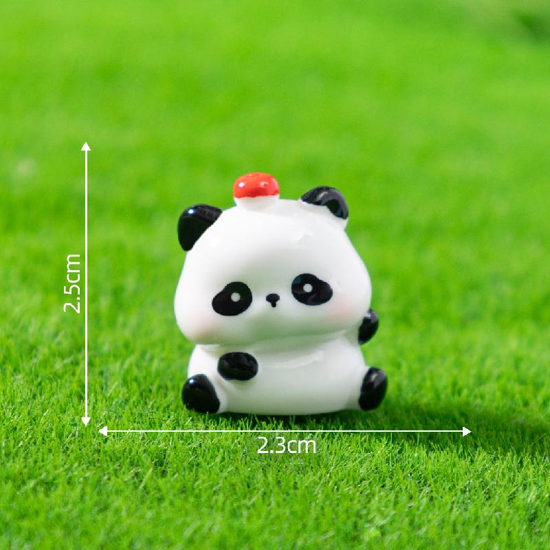 Tiểu cảnh gấu trúc dễ thương, búp bê DIY, phụ kiện bàn tiểu cảnh mini (ZC-659)