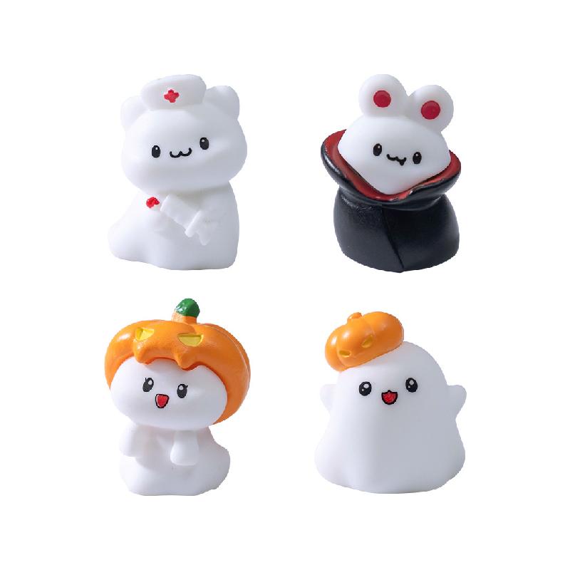 Tiểu cảnh Halloween: ma, bí ngô DIY, phụ kiện bàn tiểu cảnh mini đáng yêu (ZC-469)