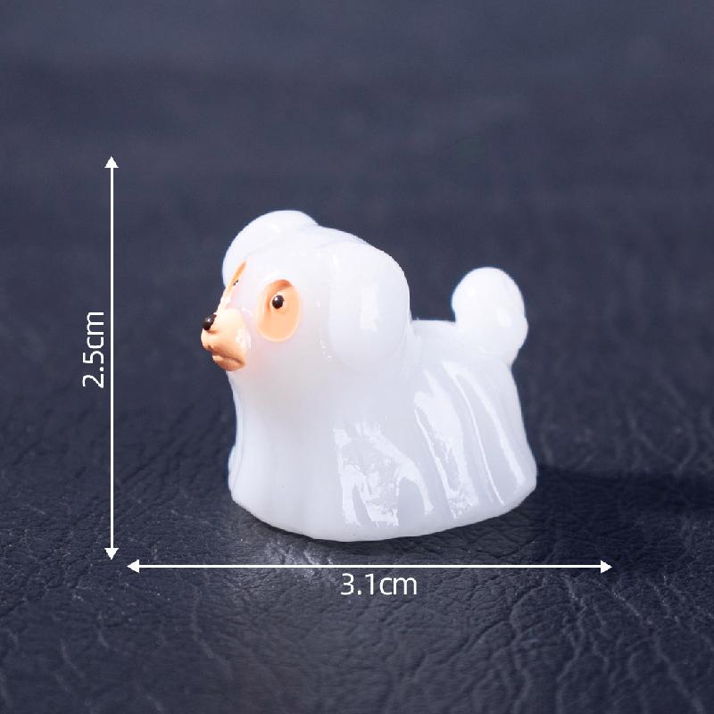 Tiểu cảnh ma nhỏ, chó phát sáng Halloween DIY, phụ kiện resin tiểu cảnh mini (ZC-749)
