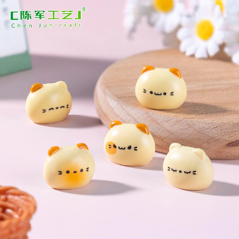 Phụ Kiện Tiểu Cảnh 微景观创意可爱猫猫曲奇萌粒娃娃屋 DIY装饰品配件迷你桌面小摆件