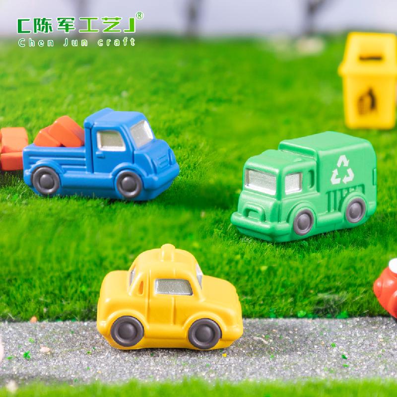 Phụ Kiện Tiểu Cảnh 微景观消防车货车马路交通工具造景 DIY装饰品配件微缩迷你小摆件