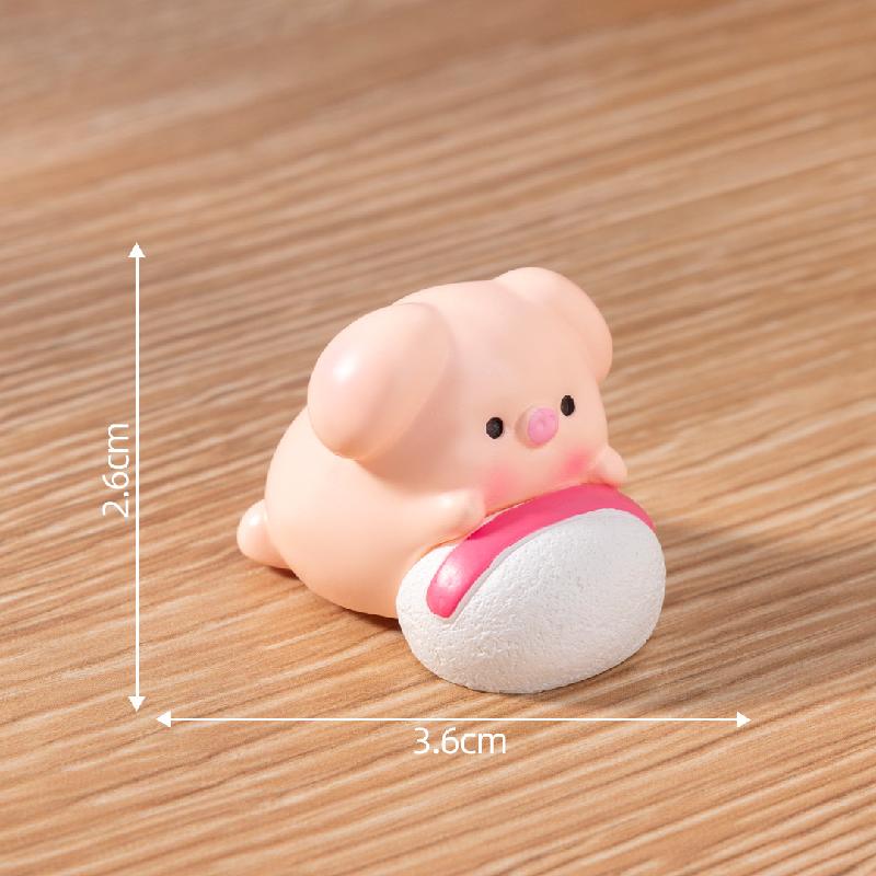 Tiểu cảnh heo trang điểm DIY, phụ kiện tiểu cảnh mini resin garden treo bàn xe đáng yêu cute (ZC-1477)