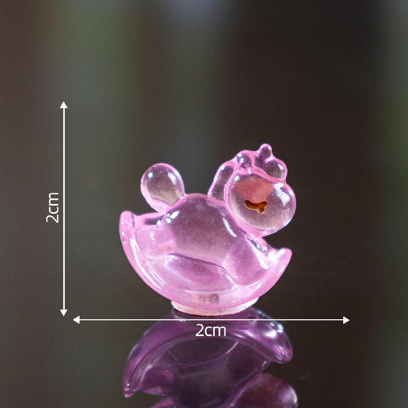 Tiểu cảnh ngựa gỗ cầu vồng phát sáng DIY, phụ kiện tiểu cảnh mini resin cute (ZC-1092)